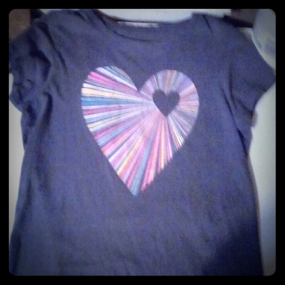 A grey heart shirt